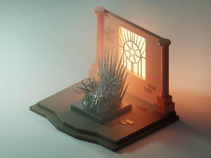 trono hierro hogar casa decoración 3d print model - Mito3D