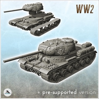 is 1 pesado tanque Rússia ussr ww2 chamas guerra parafuso açao blindado carros tanques 3d print model - Mito3D