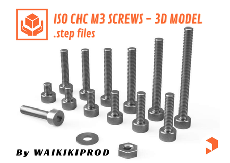 iso chc m3 screws - 3d models step files download creality cloud Others 3d print model - Mito3D