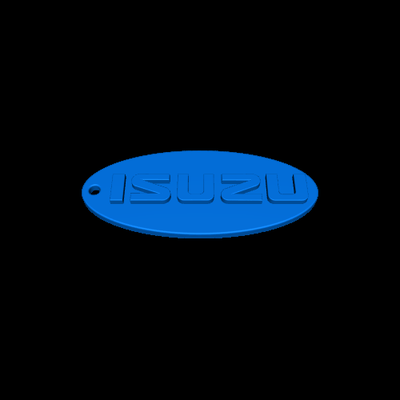 isuzu logo porte clés by comté 3d modèles télécharger créalité nuage 3d print model - Mito3D