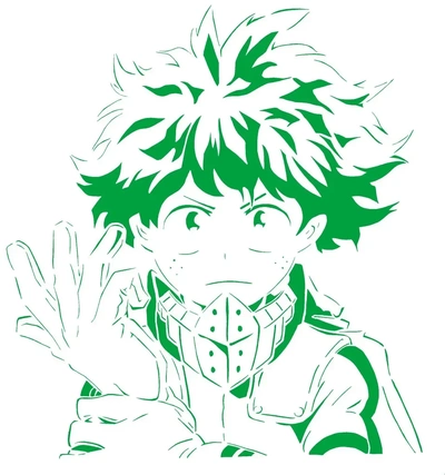 izuku midoriya pochoir 4 3d modèles télécharger créalité nuage 3d print model - Mito3D