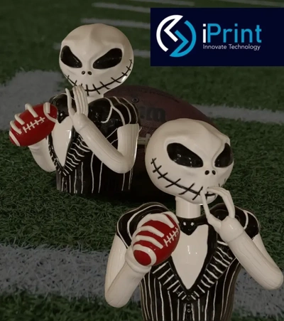 macaco skellington americano futebol fracasso 3d modelos baixar crialidade nuvem 3d print model - Mito3D