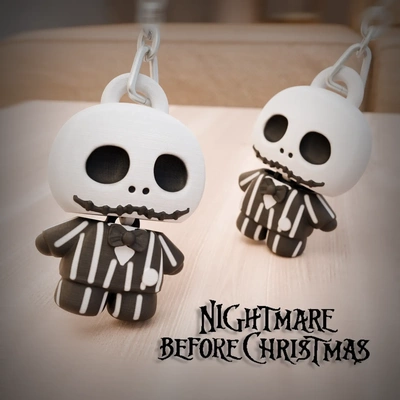 jack skellington articulado llavero 3d modelos descargar crealidad nube 3d print model - Mito3D