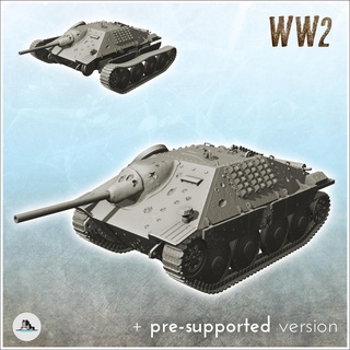 jagdpanzer 38 hetzer ww2 allemand flammes guerre boulon action blindé voitures réservoirs 3d print model - Mito3D