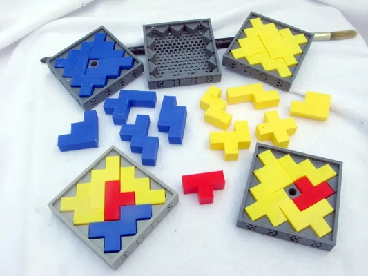 jagged square puzzles 3d models download creality cloud 3d print model - Mito3D