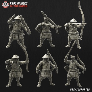 japanese ashigaru bowmen Characters 3d print model - Mito3D