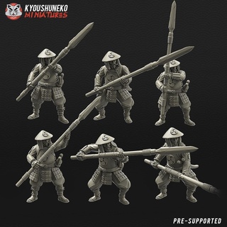 japanese ashigaru spearmen Characters 3d print model - Mito3D