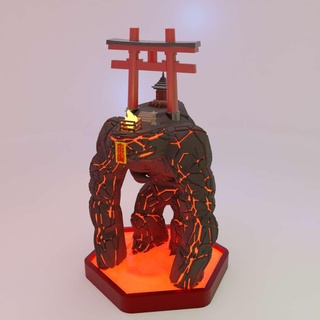 japanisch Lava Felsen Golem Zeichen 3d print model - Mito3D