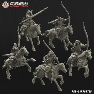 japanese samurai bow riders Characters 3d print model - Mito3D