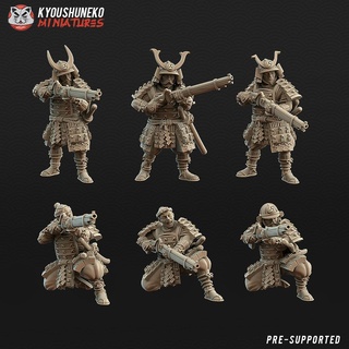 japonés samurai mosqueteros caracteres 3d print model - Mito3D