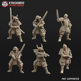 giapponese samurai spadaccini personaggi 3d print model - Mito3D
