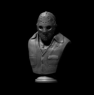 jason bust friday 13th 3d models download creality cloud fictional characters 3d print model - Mito3D
