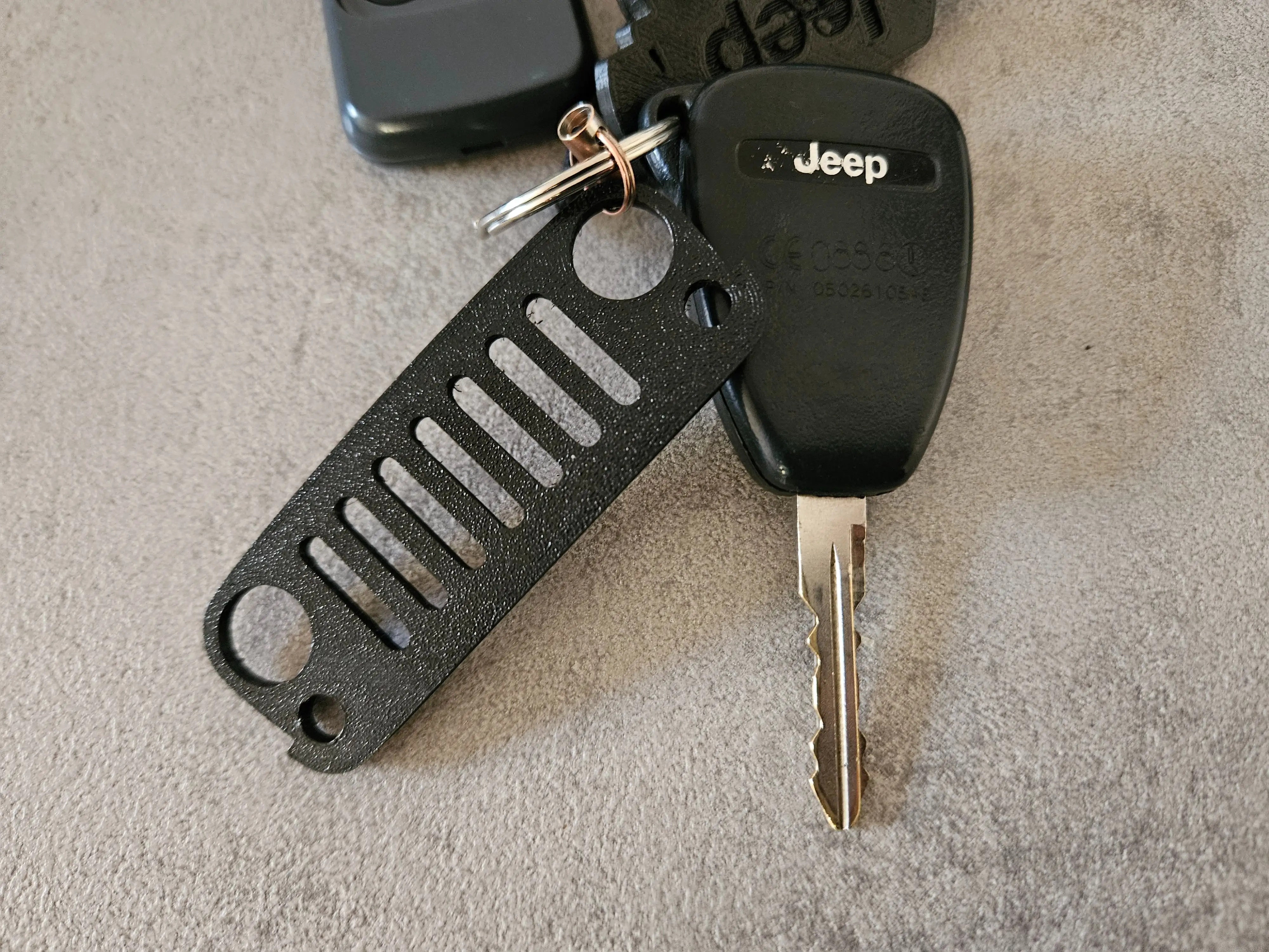 jeep wrangler jk grill keyring 3d models download creality cloud 3D print model - Mito3D