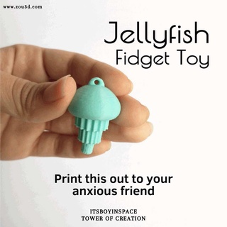 jellyfish fidget toy Fishes 3d print model - Mito3D