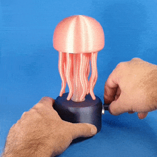 Medusa nadando mecánico interactivo Arte animales 3d print model - Mito3D