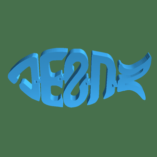 Jésus flexi poisson poissons 3d print model - Mito3D
