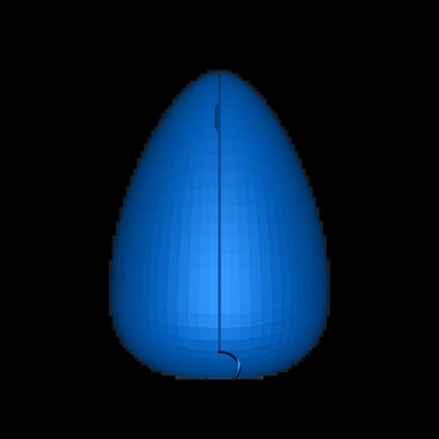 jet combattant oeuf 3d modèles télécharger créalité nuage 3d print model - Mito3D