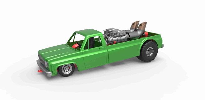 jet pulling truck 2wd scale 1 25 3d models download creality cloud Trucks 3d print model - Mito3D