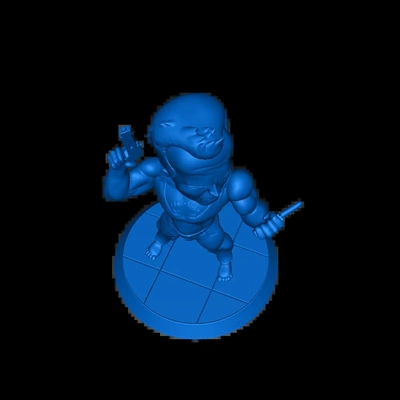 juan mcclane chibi 3d modelos descargar crealidad nube 3d print model - Mito3D