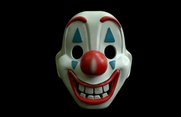 joker clown maske 3d digital download modelle realität wolke 3d print model - Mito3D