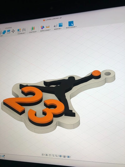 jordan 23 keychain llavero 3d models download creality cloud sports & outdoor 3d print model - Mito3D