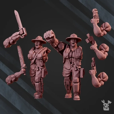 selva lutadores comandante 3d modelos baixar crialidade nuvem 3d print model - Mito3D