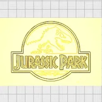 jurassic park logo 3d modeller indir creality bulut 3d print model - Mito3D