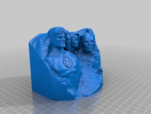 justice league mt rushmore 3d models download creality cloud 3d print model - Mito3D