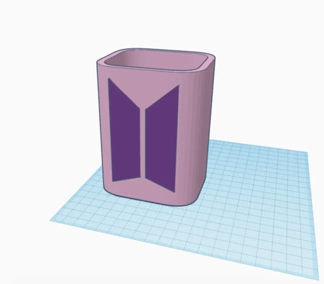 pop bts logo 3d modelle download realität wolke 3d print model - Mito3D