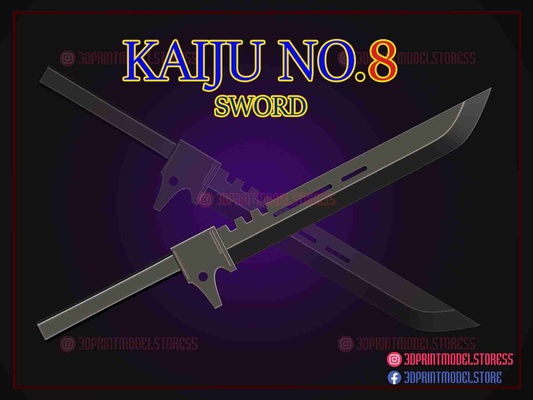 kaiju 8 espada anime cosplay arma 3d modelos baixar crialidade nuvem máscaras capacetes 3d print model - Mito3D