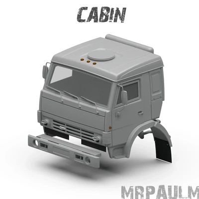 kamaz 6350 8x8 cabine 3d modelos baixar crialidade nuvem 3d print model - Mito3D