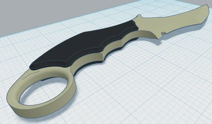 karambit 15 3d modelos baixar crialidade nuvem 3d print model - Mito3D