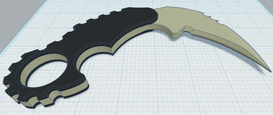 karambit 20 3d modelos descargar crealidad nube 3d print model - Mito3D