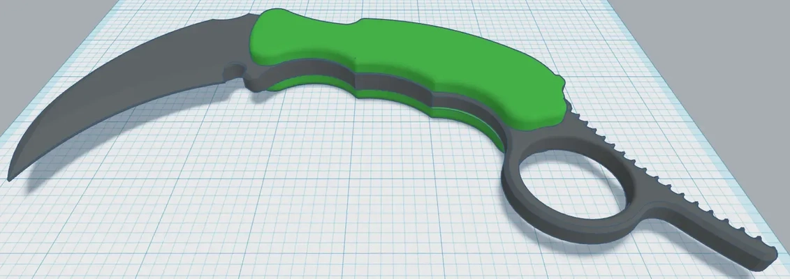 karambit 7 3d modelos descargar crealidad nube 3d print model - Mito3D