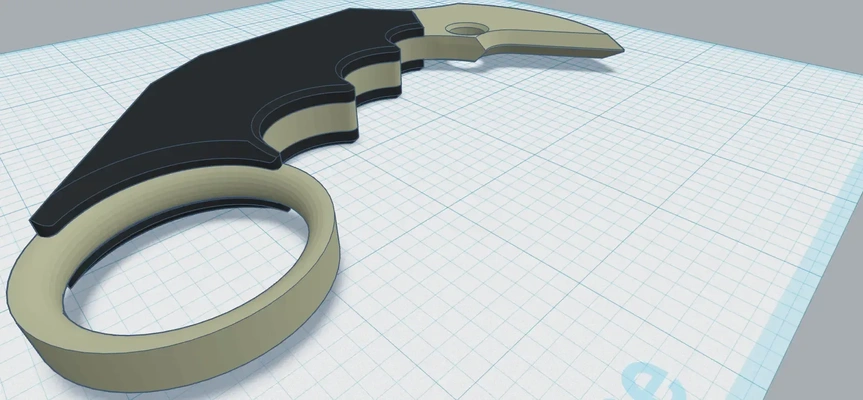 karambit 8 3d modelos descargar crealidad nube 3d print model - Mito3D