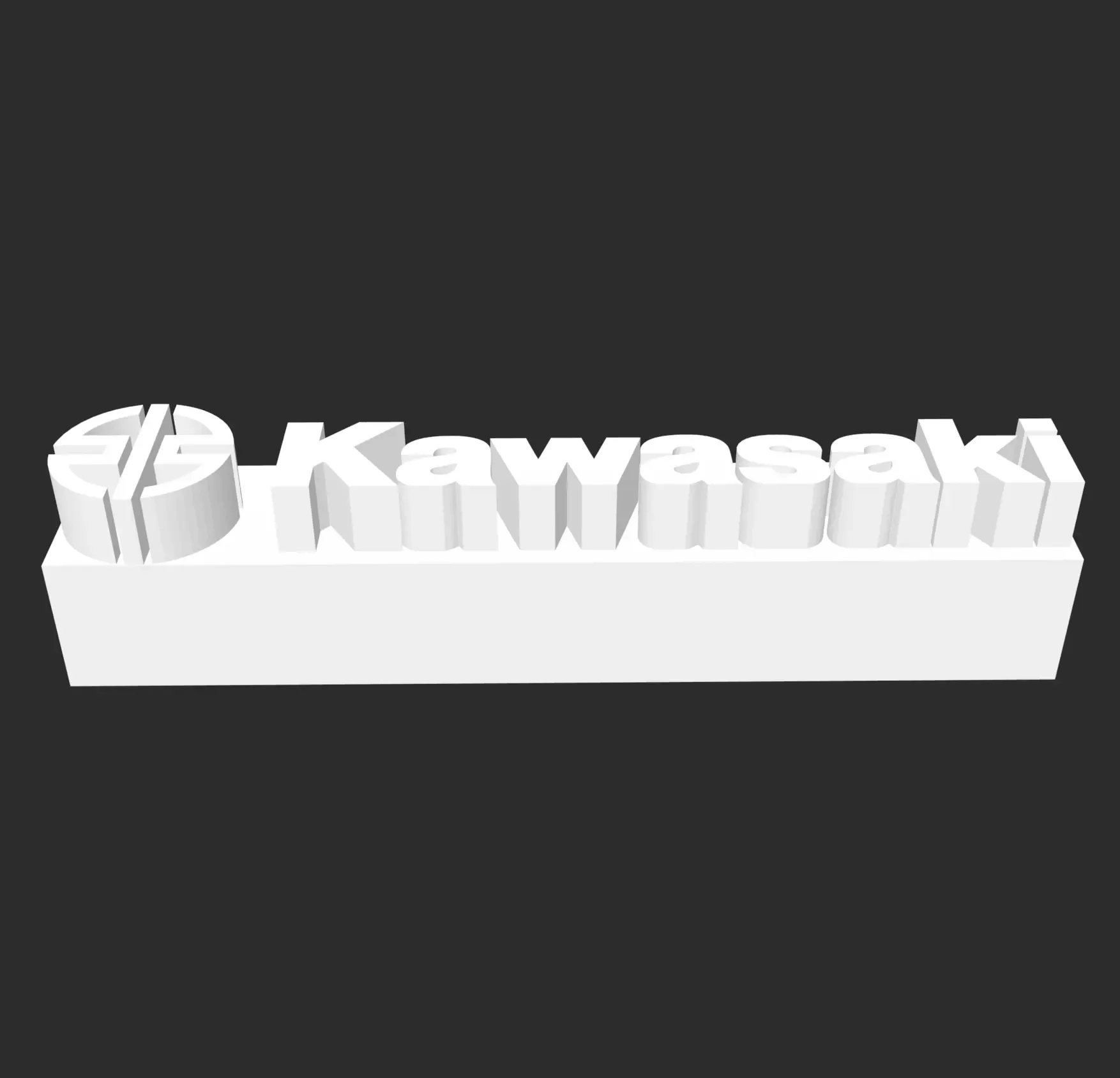 kawasaki logo 3d modelle download realität wolke 3D print model - Mito3D