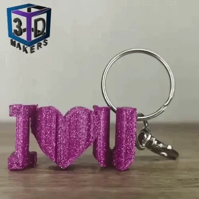 key ring i love mom mother's day 3d models download creality cloud jewellery 3d print model - Mito3D