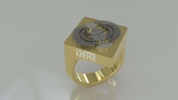 khepri anillo 2 Moda 3d print model - Mito3D
