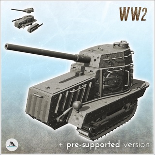 khtz 16 Panzer Russland ussr ww2 Flammen Krieg Bolzen Aktion gepanzert Autos 3d print model - Mito3D