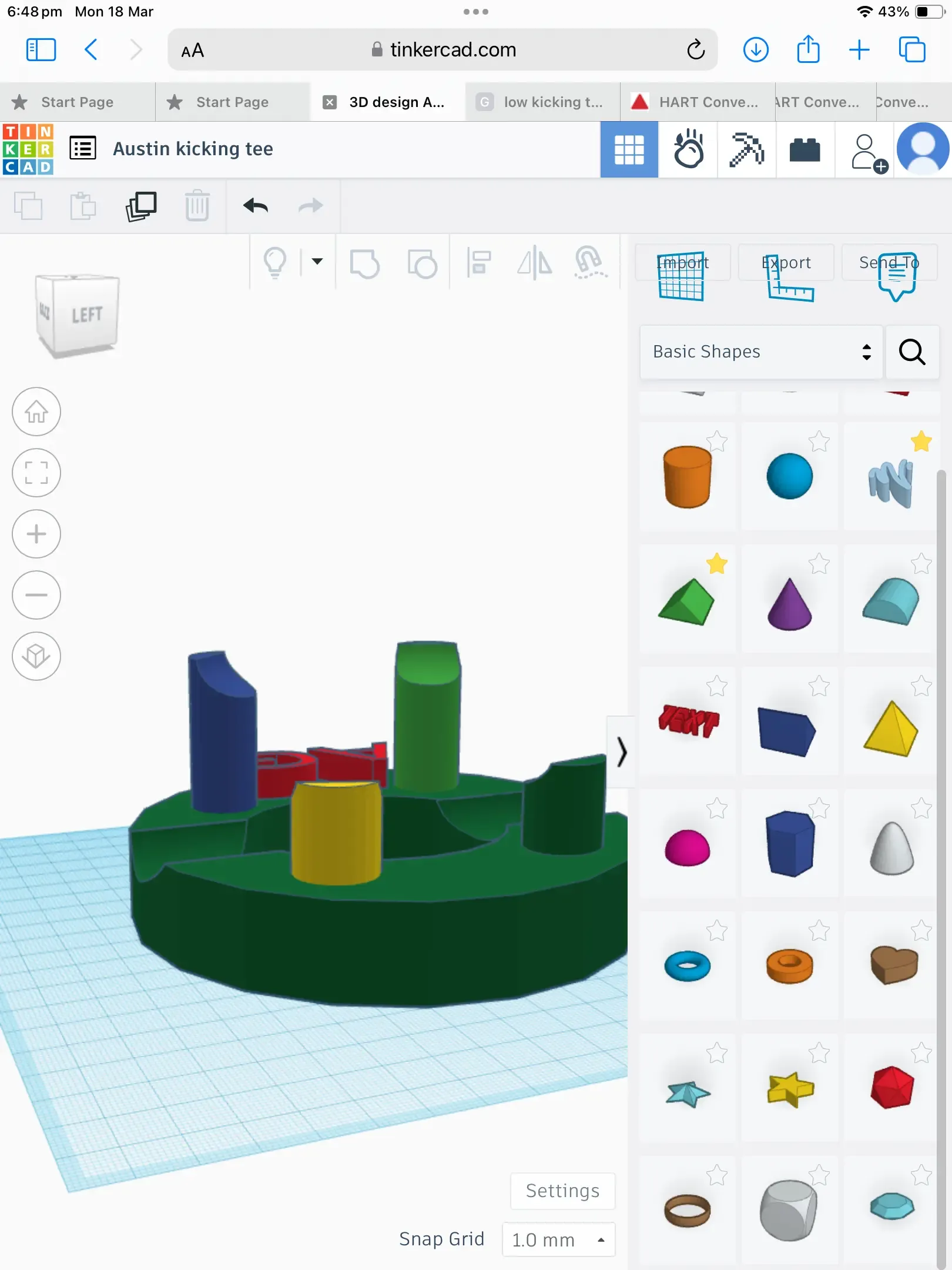 pateando tee 3d modelos descargar crealidad nube 3D print model - Mito3D