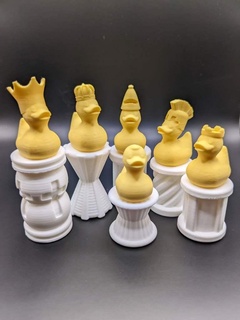 kid-safer duck chess set Board Game 3d print model - Mito3D