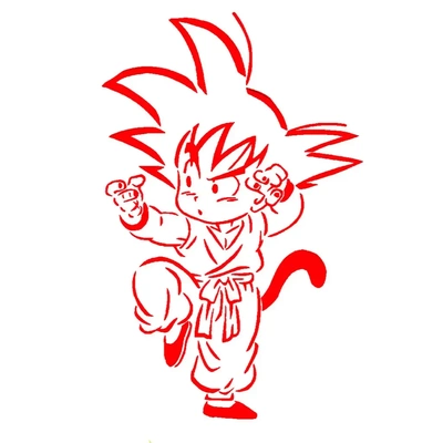 ragazzo goku stencil 3 3d modelli scarica creality nube 3d print model - Mito3D