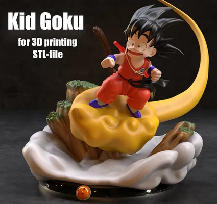 criança goku stl 3d modelos baixar crialidade nuvem ficcional personagens 3d print model - Mito3D