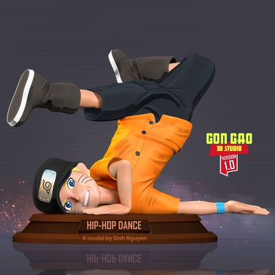 kid naruto dances hip-hop 3d models download creality cloud 3d print model - Mito3D