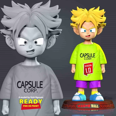 kid trunks - dragon ball 3d models download creality cloud 3d print model - Mito3D