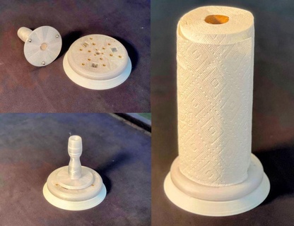 kinematic paper towels - turntable adapter Others 3d print model - Mito3D