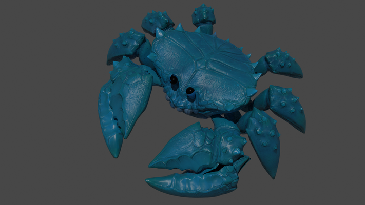 roi crabe 3d modèles télécharger créalité nuage animaux 3d print model - Mito3D