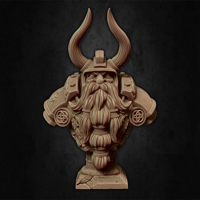 kral viking büst 3d modeller indir creality bulut 3d print model - Mito3D