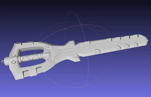 reino corações coração valente keyblade montagem 3d modelos baixar crialidade nuvem 3d print model - Mito3D