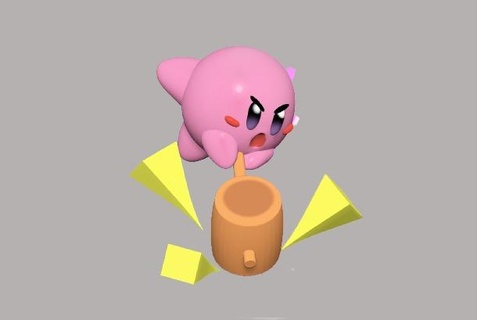 Kirby fictif personnages 3d print model - Mito3D